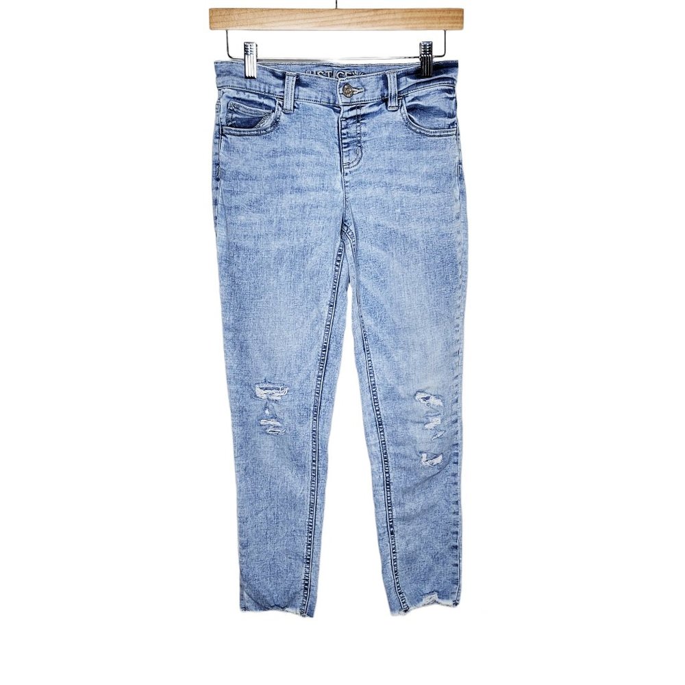 PICK 3/$20 Justice Size 14 Distressed Deconstructed Medium Wash Jeggings Jeans
